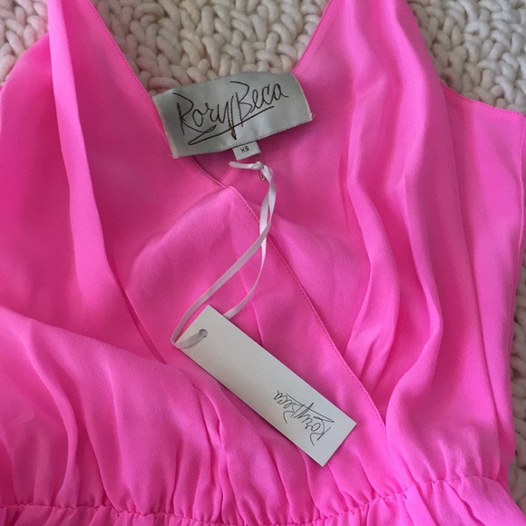 RORY BECA 100% SILK PINK DRESS *NEW W TAGS* - Picture 3 of 4